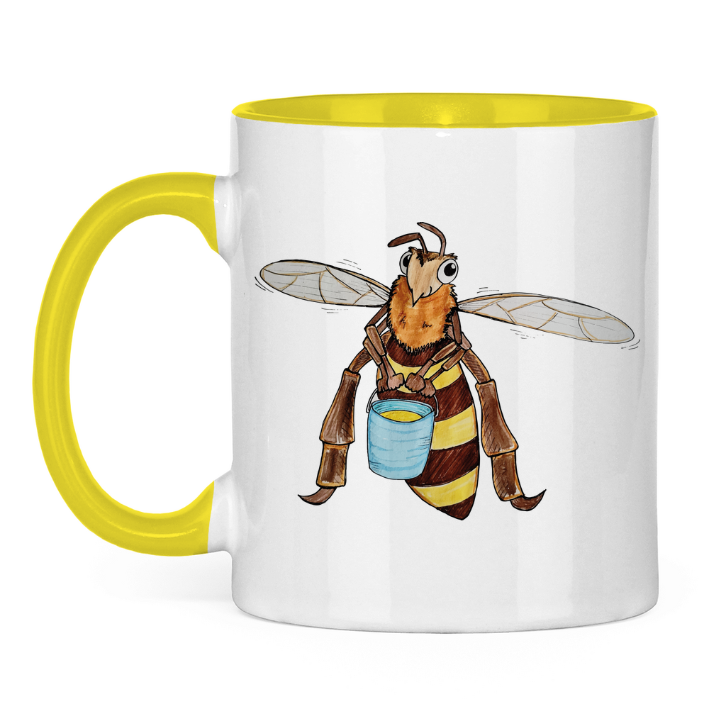 Tasse zweifarbig Krabbelcrew Fleißige Biene
