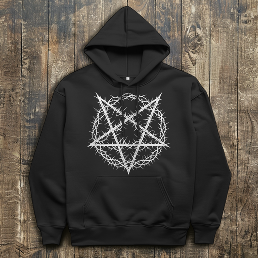 Herren Hoodie Pentagramm Dornen