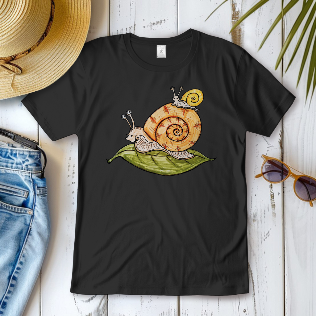 Damen T-Shirt Krabbelcrew Schnecke on Tour