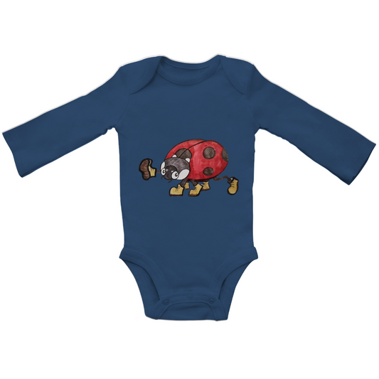 Baby Bio Bodysuite Langarm Krabbelcrew - Der Marschierkäfer