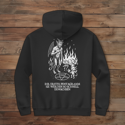 Herren Zipper Hoodie  Ihr erstes Pentagramm sie werden so schnell Erwachsen