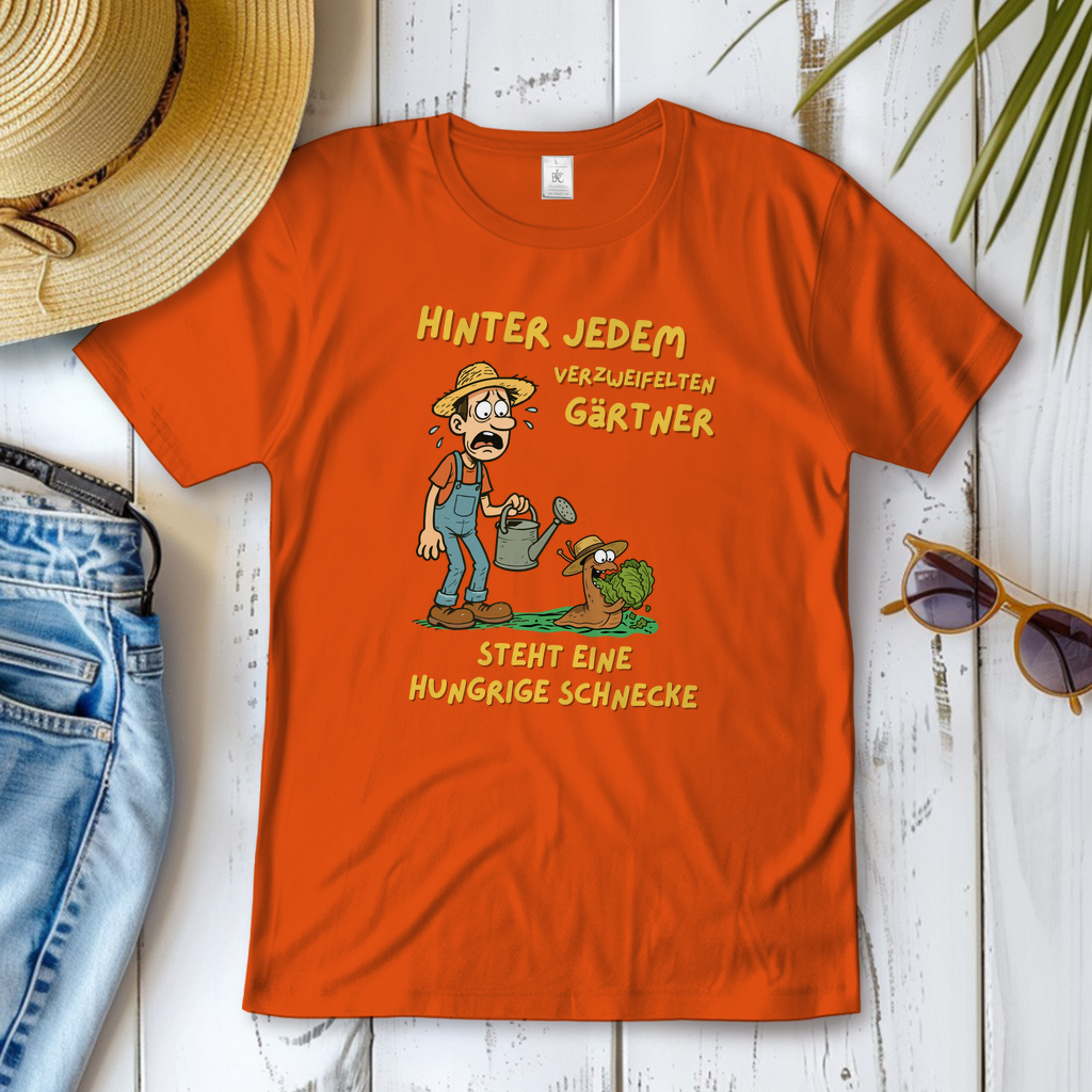 Damen T-Shirt Schnecke vs. Gärtner