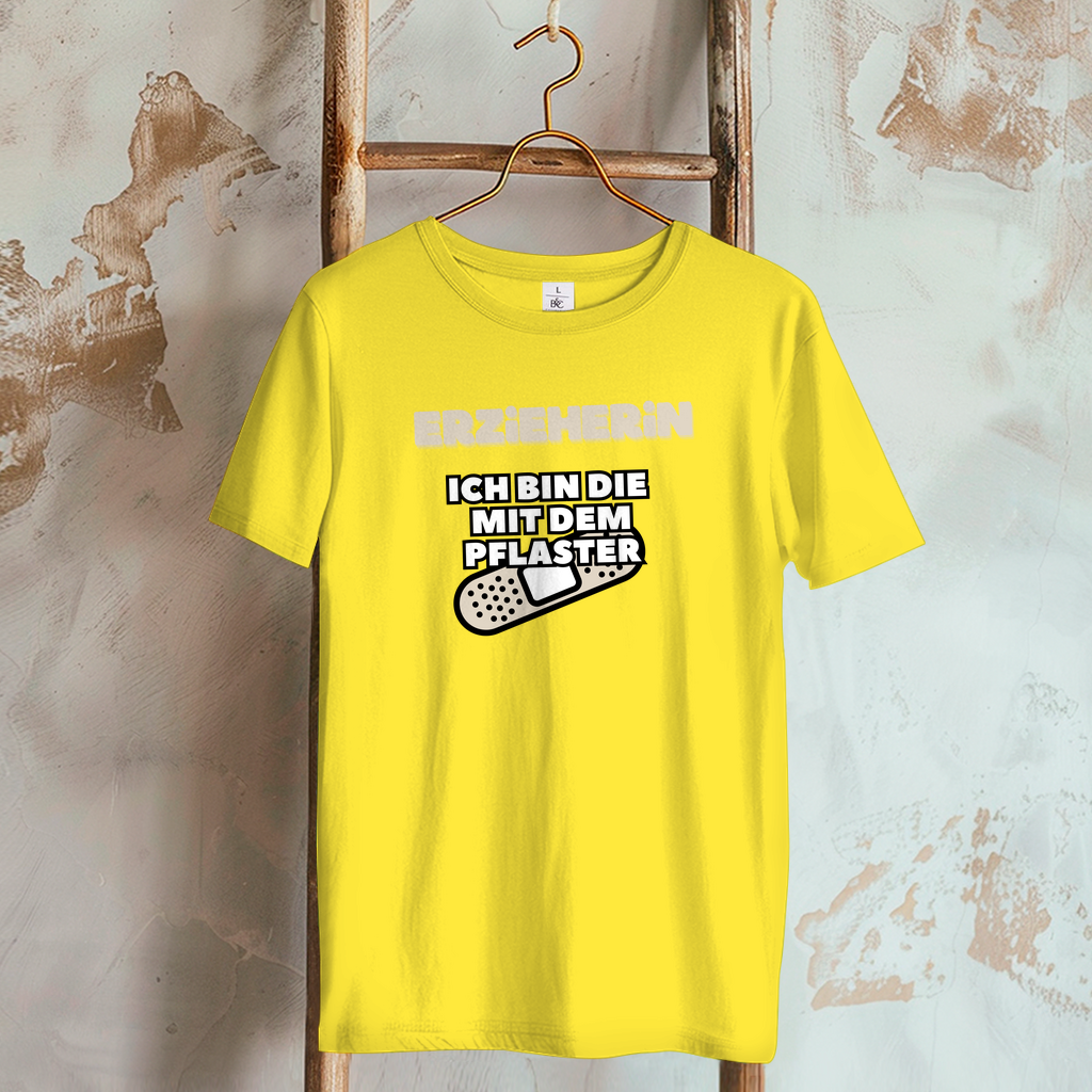 Damen T-Shirt Erzieherin - Ich bin die mit dem Pflaster